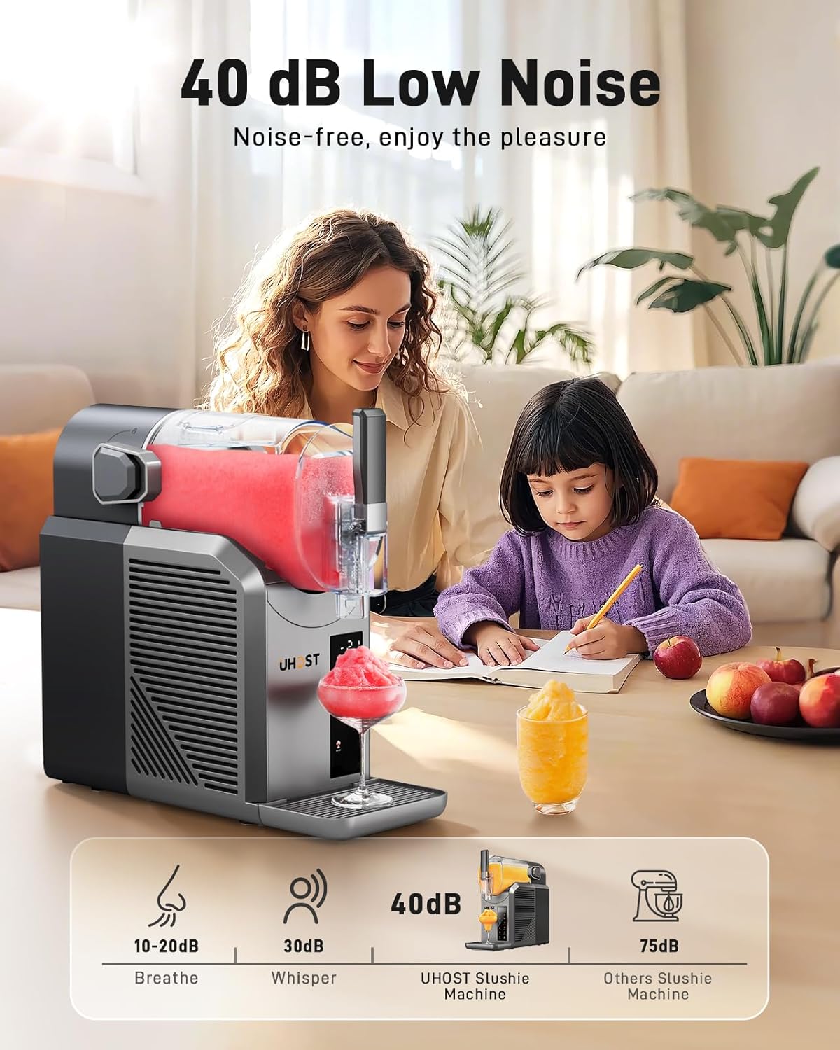 UHOST Slushie Machine - Frozen Drink Maker with 7 Preset Programs