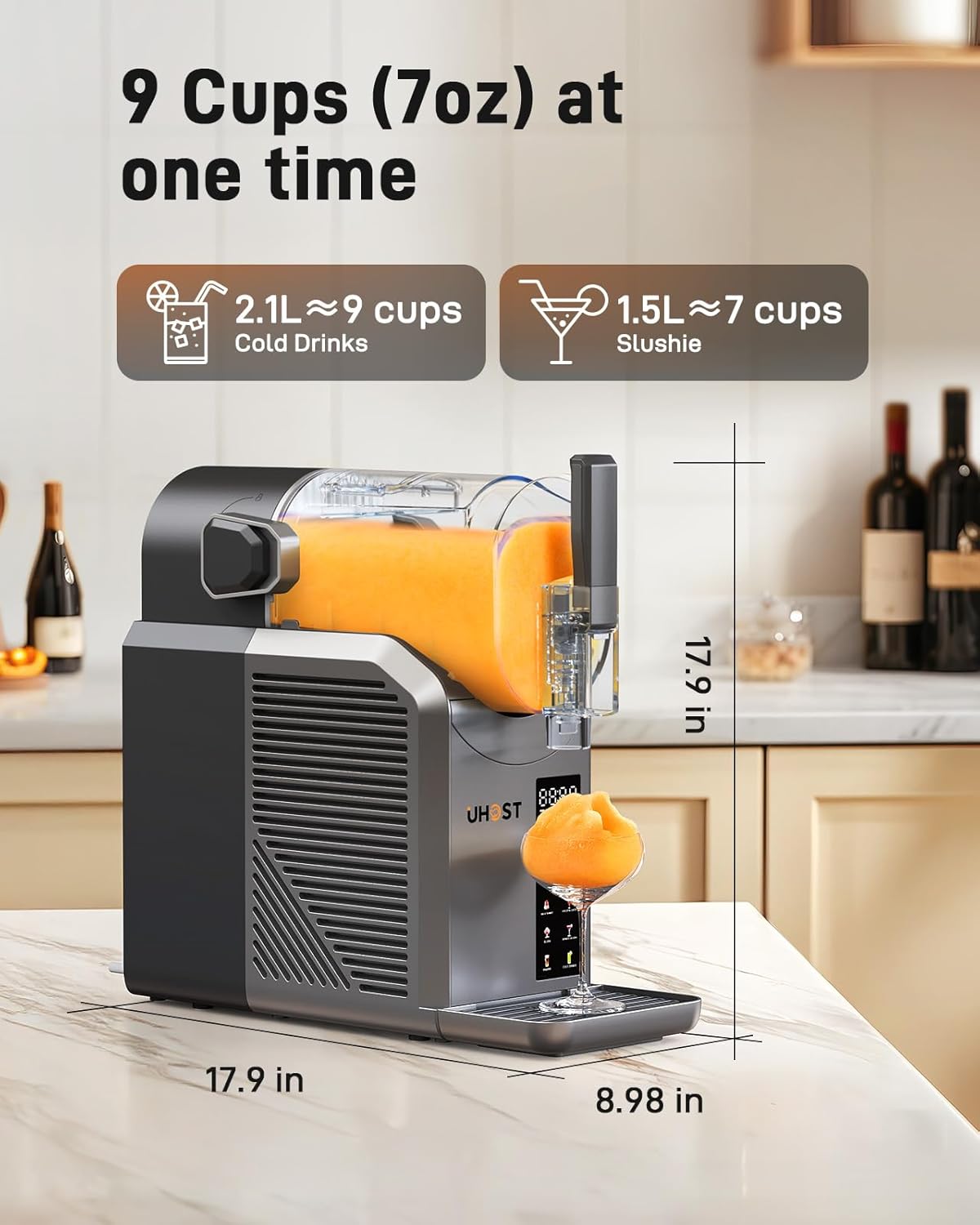 UHOST Slushie Machine - Frozen Drink Maker with 7 Preset Programs